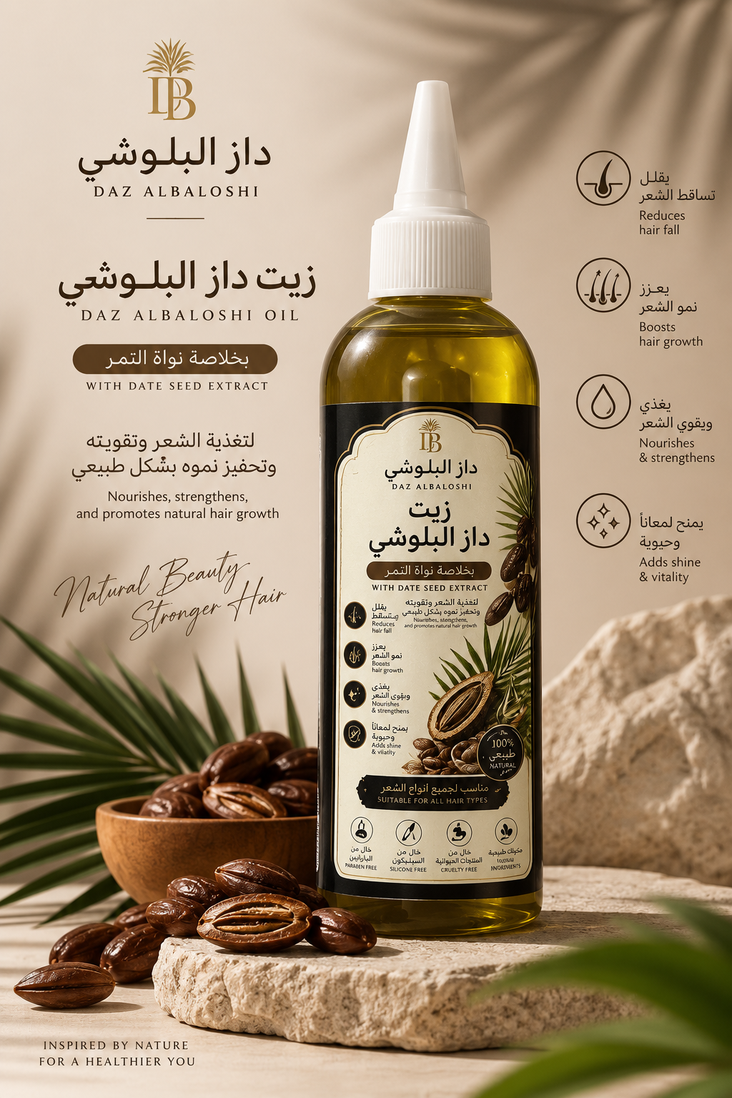 زيت داز البلوشي بالنواة التمر