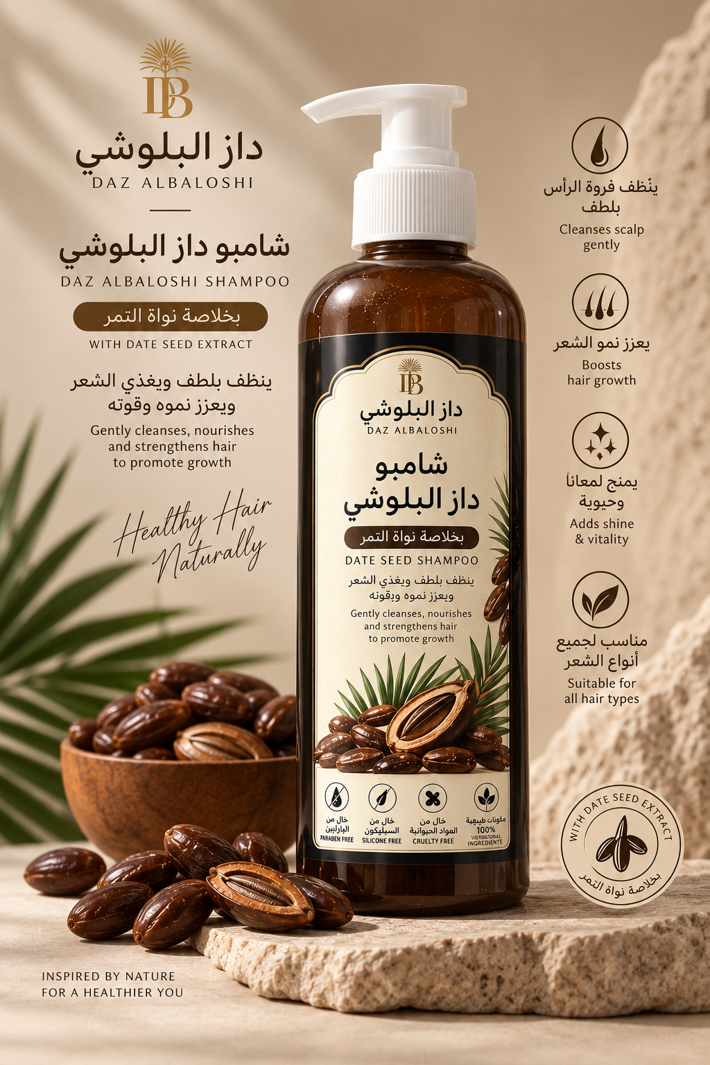 شامبو داز البلوشي بالنواة التمر