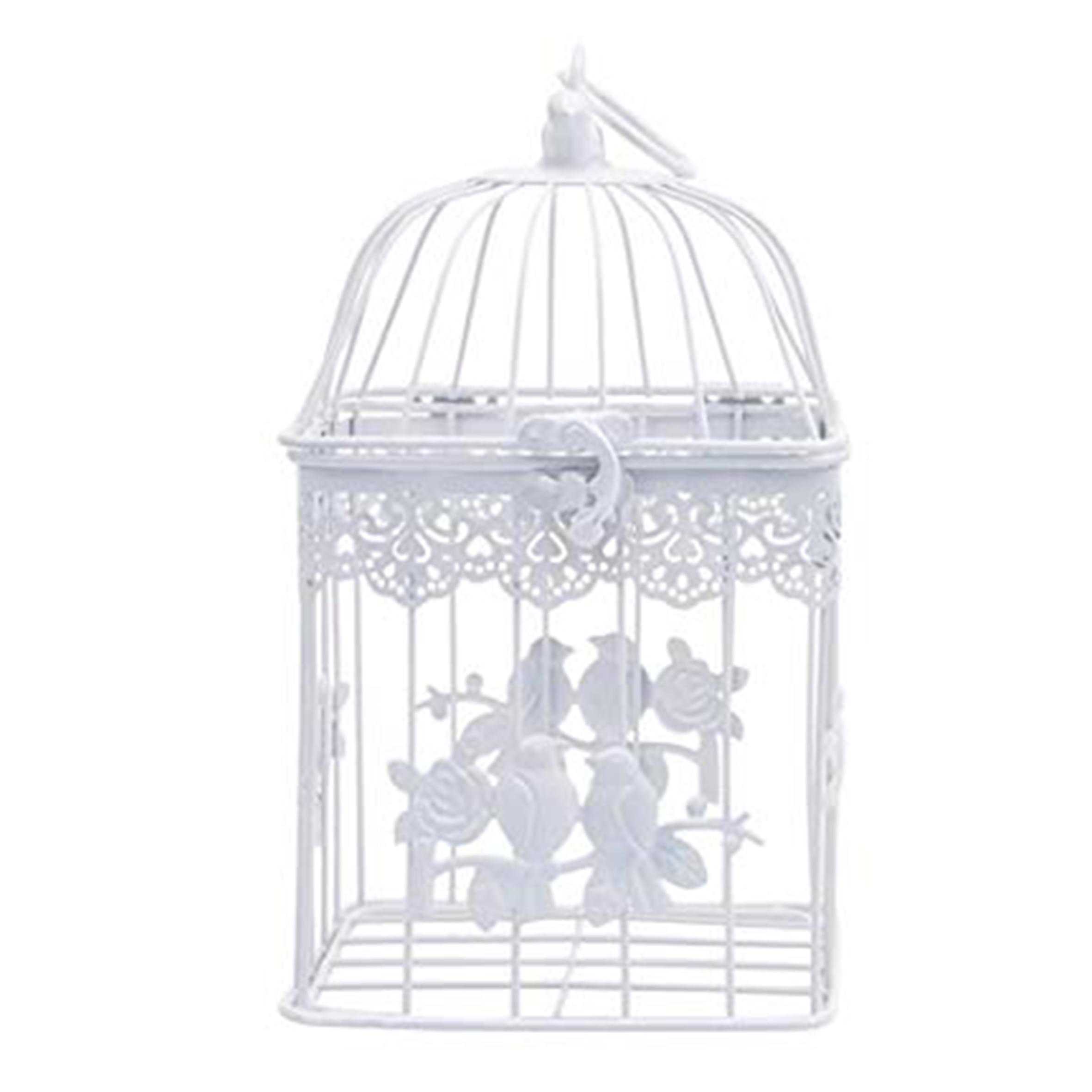 BIRD CAGE SQUARE WHITE SMALL