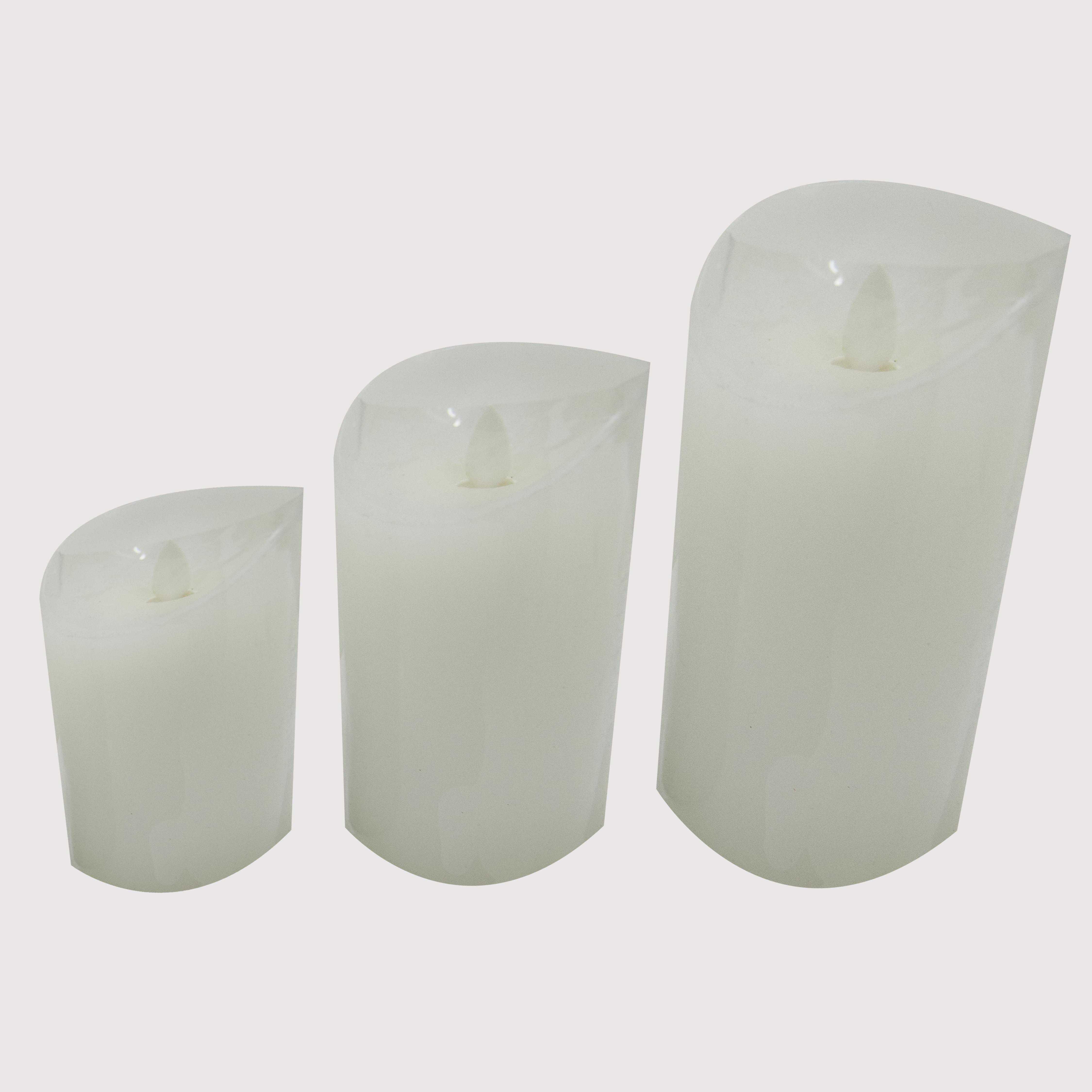 battery candles WHITE