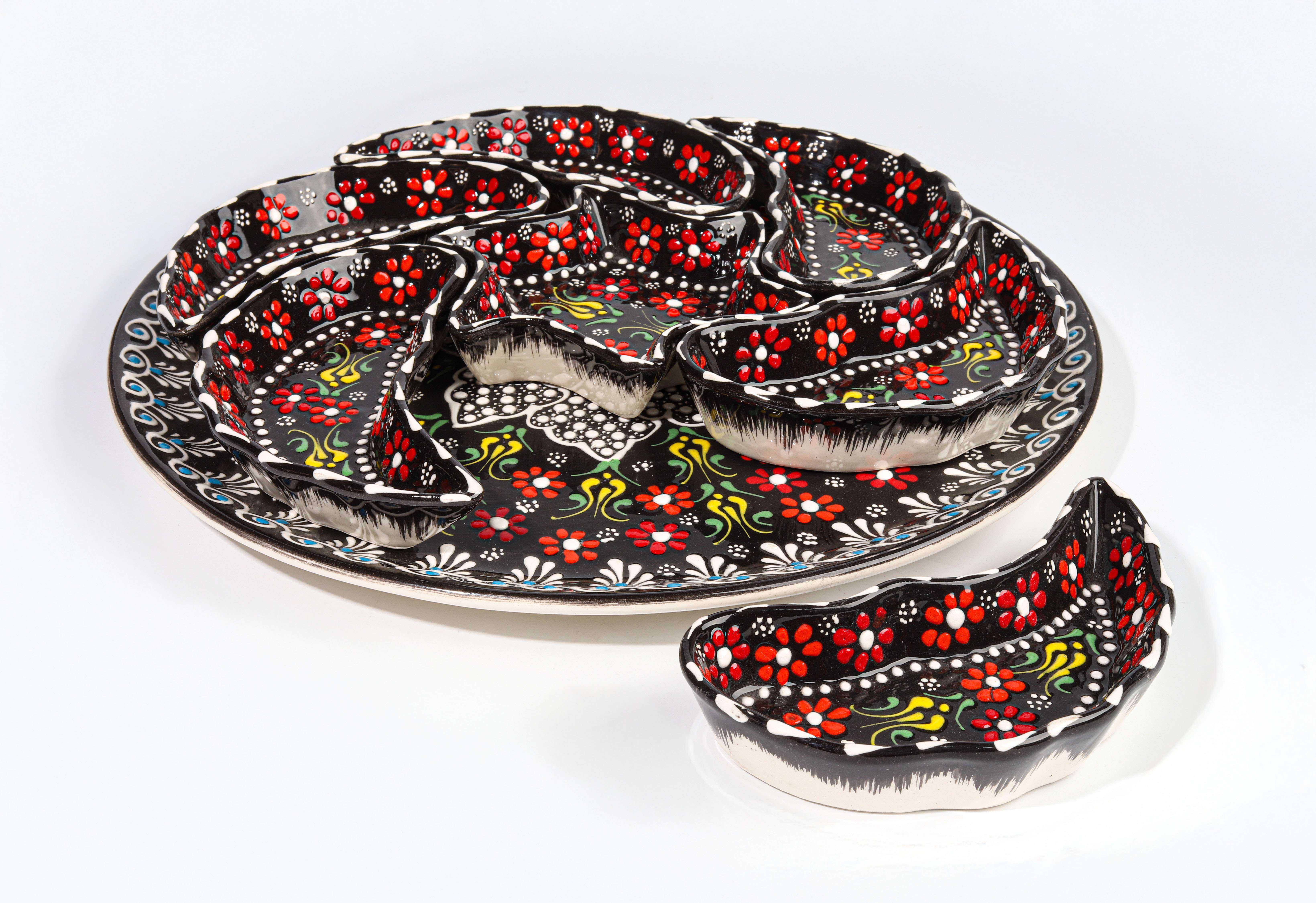 8-piece ceramic plate for nuts and breakfast 2