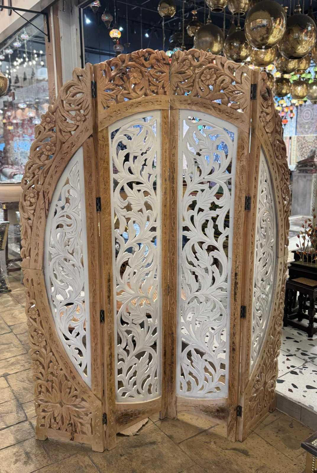 فاصل او حاجز من الخشب الطبيعي 180* 2