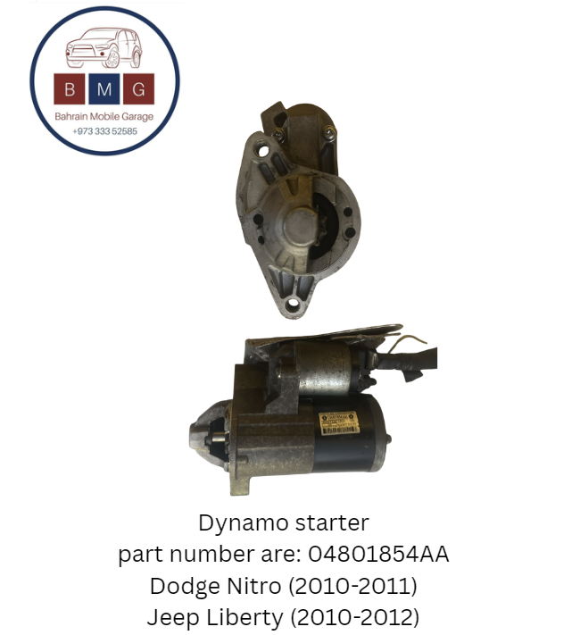Dynamo starter  part number are: 04801854AA  Dodge Nitro (2010-2011)  Jeep Liberty (2010-2012)