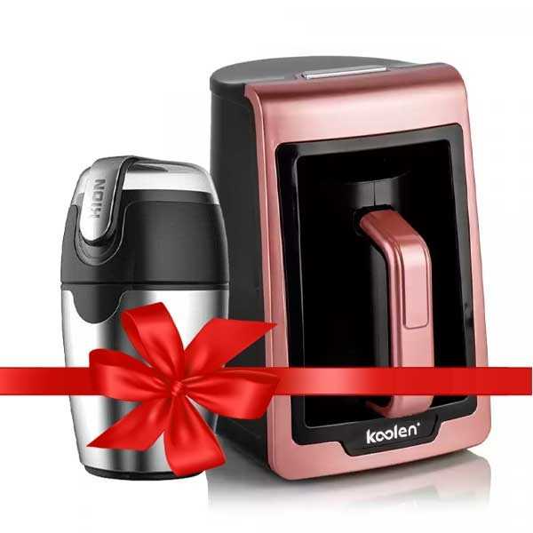 Offer - Pink Turkish coffee machine + coffee grinder