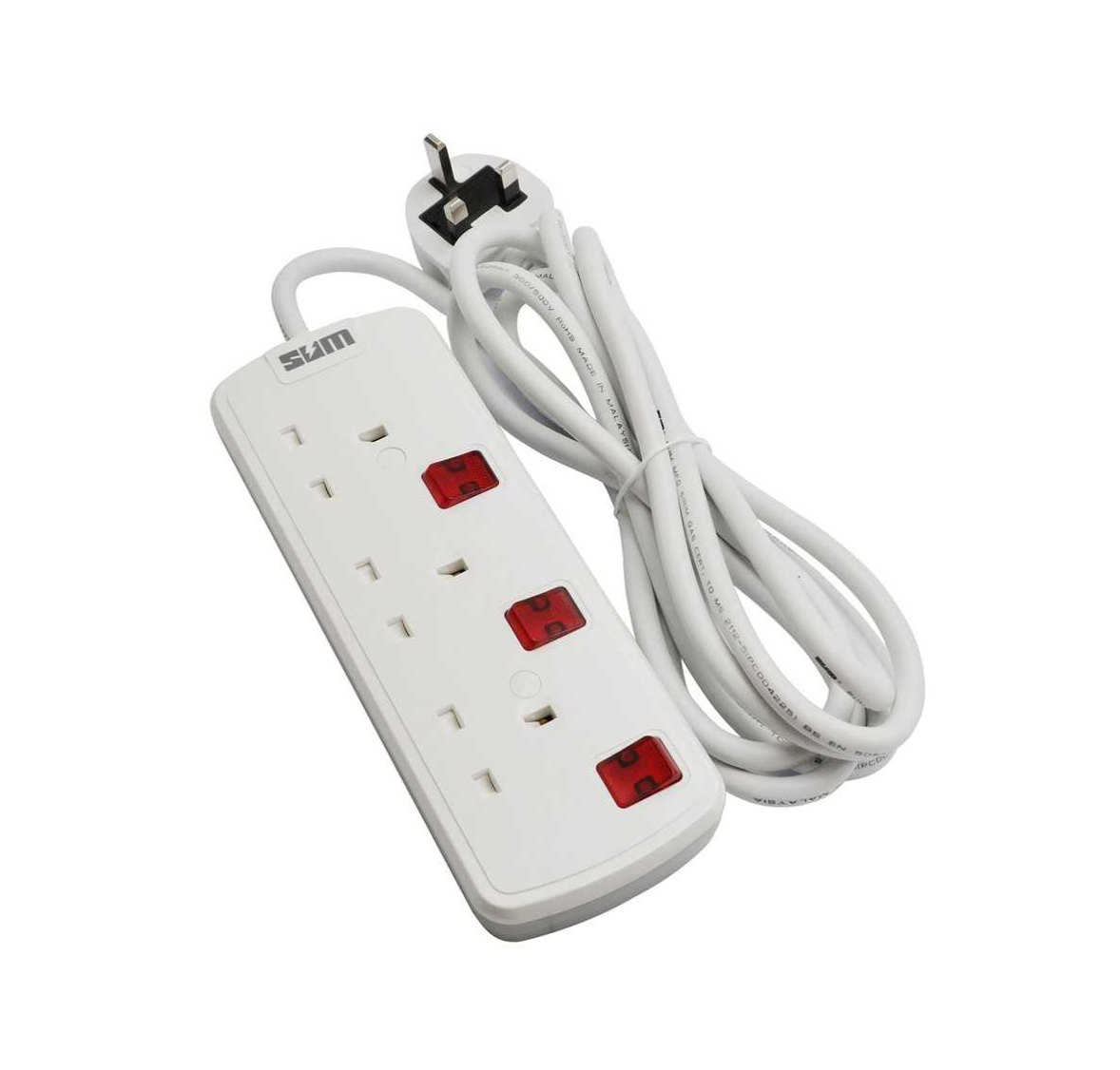 High Quality Malaysian 3 Outlets / 3 Meter Electrical Extension