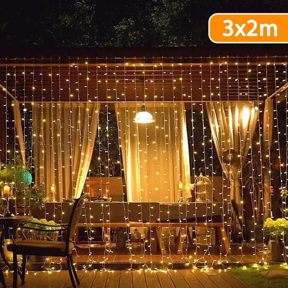 LED decorative light curtain for events / 2 by 3 -192 bulbs