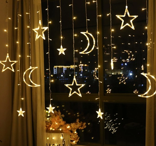 Ramadan decorations, crescent and two stars, 3 meters 112