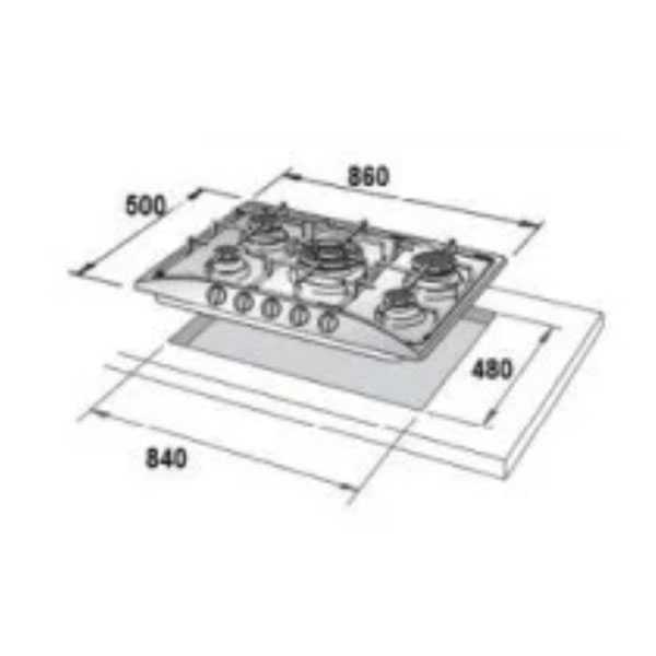 Hyundai 90cm Built-in Gas Hob 2