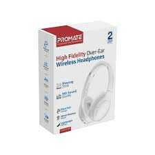 سماعات رأس لاسلكية ستريو عالية الدقة توضع فوق الأذن-white  Promate