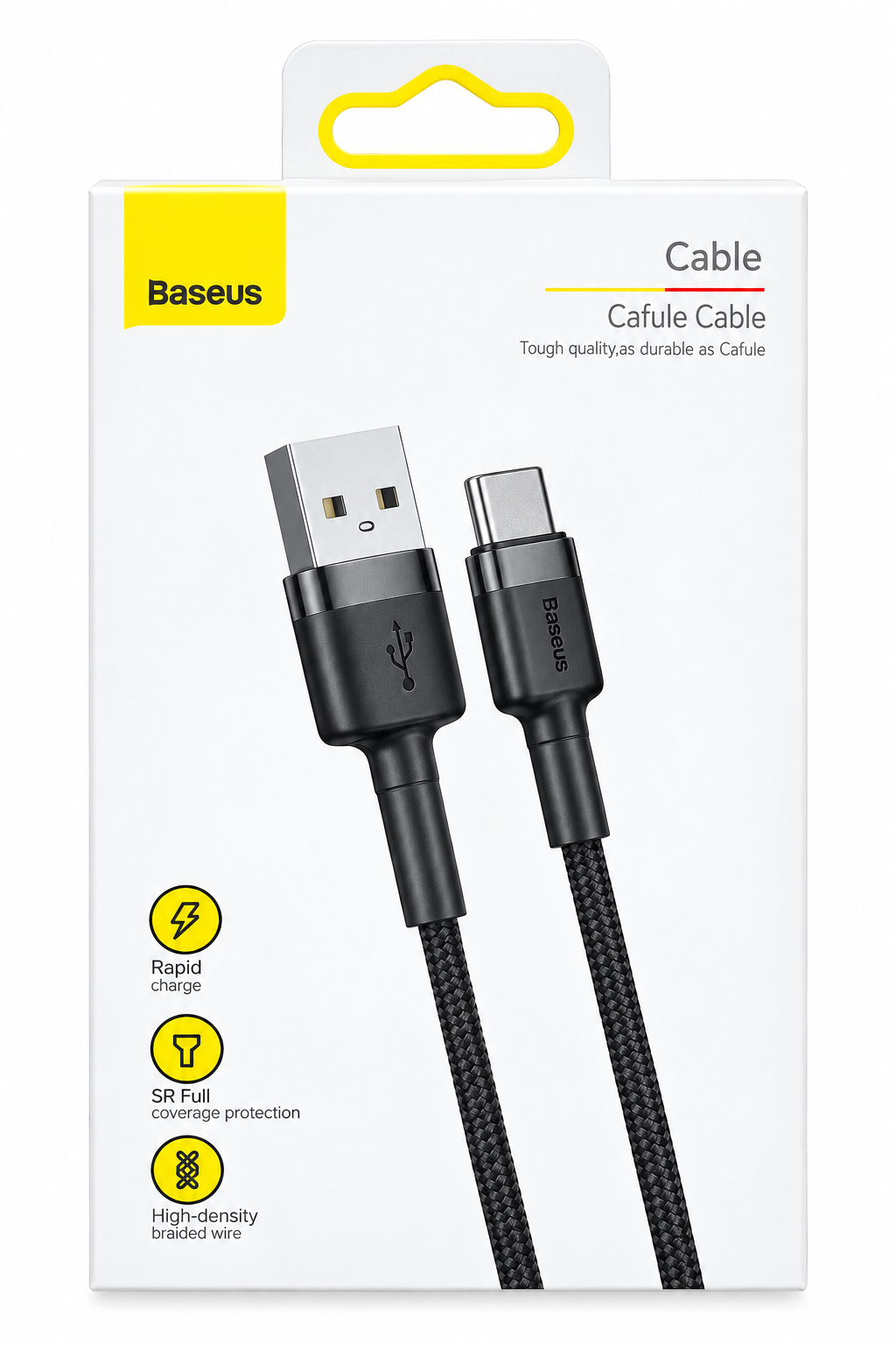 كيبل  بيسوس USB-C اللون اسود قماش 1متر