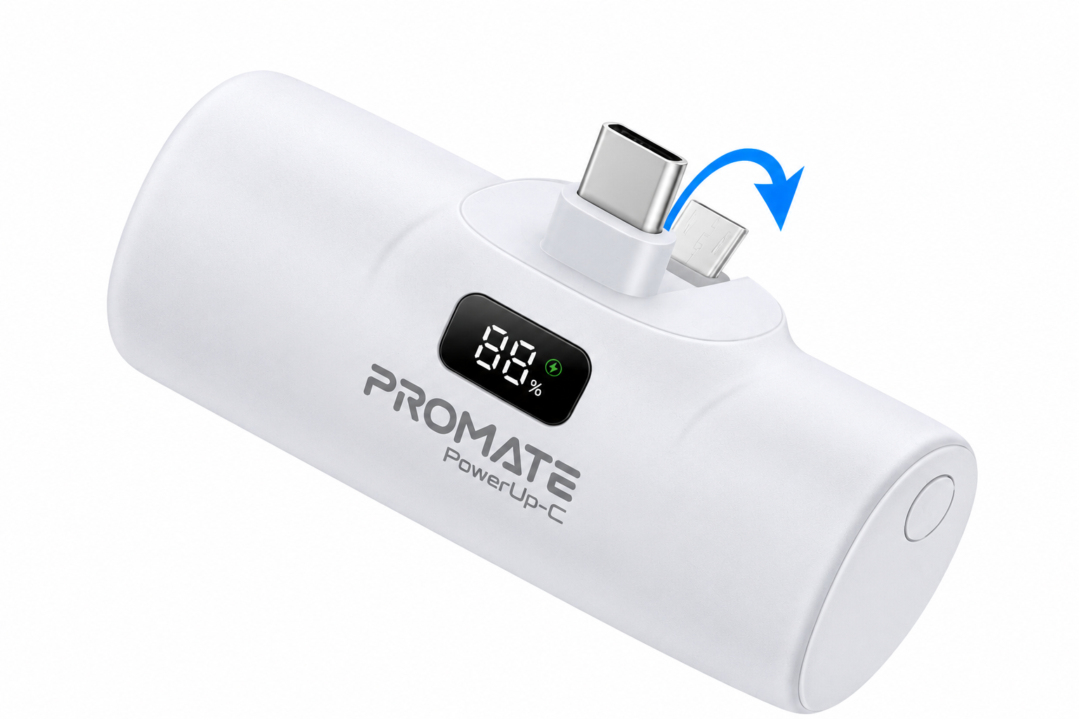 باور بانك صغير 5000 أمبير  Type C من PROMATE- PowerUp C WHITE 3
