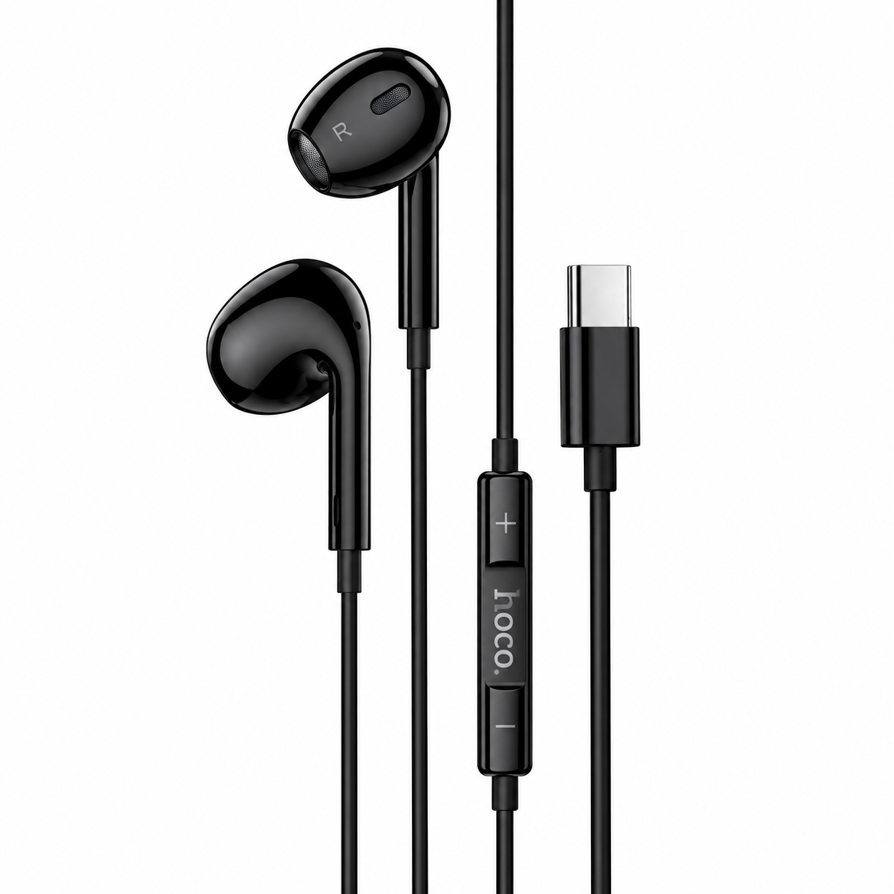 هوكو سماعة اذن -Type C with Mic Balck 2
