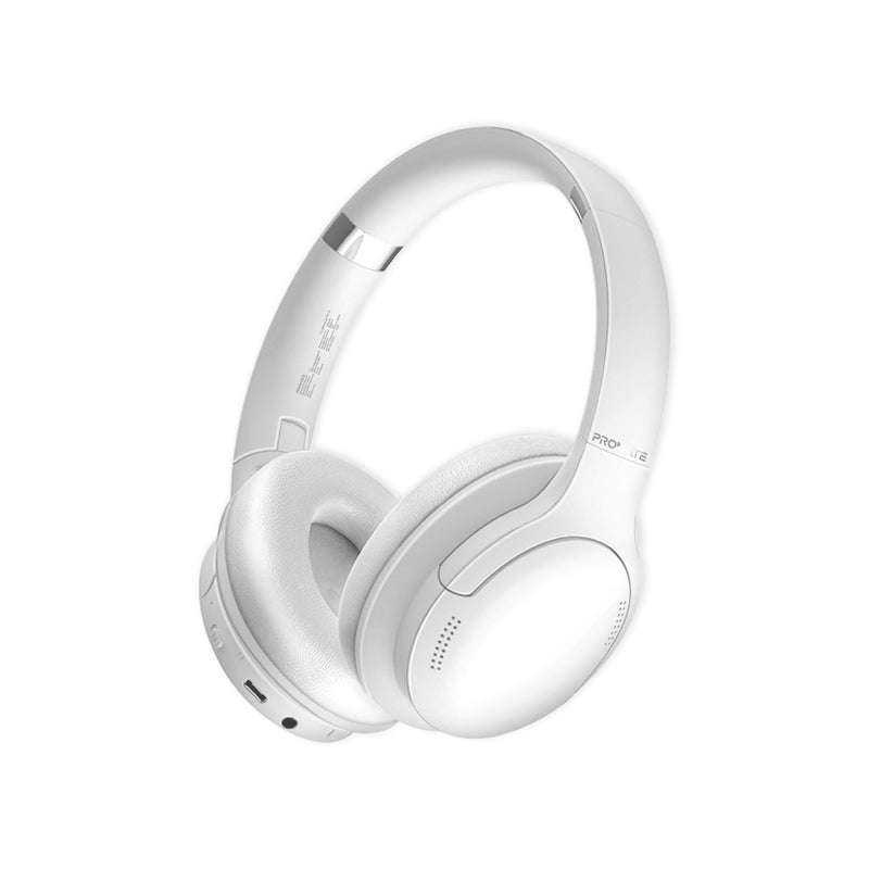 سماعات رأس لاسلكية ستريو عالية الدقة توضع فوق الأذن-white  Promate 2