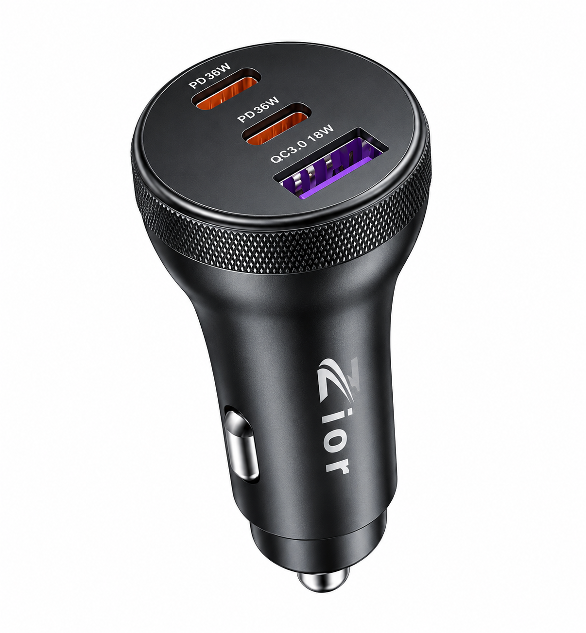 راس شاحن سياره 2PD+USB 90W من شركة ZR-21 Zior 2