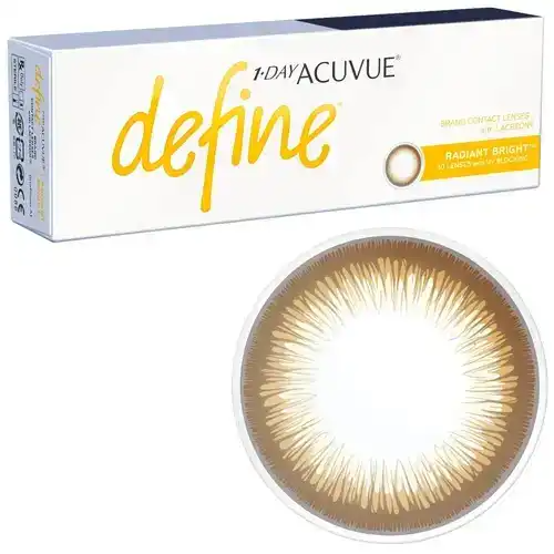 عدسة لاصقة طبية ACUVUE DEFINE ONE DAY - RADIENT BRIGHT