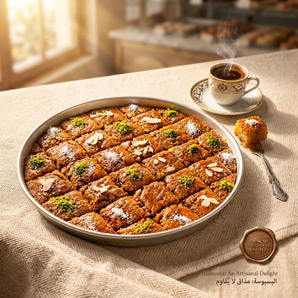 بسبوسة الحليب المحموس